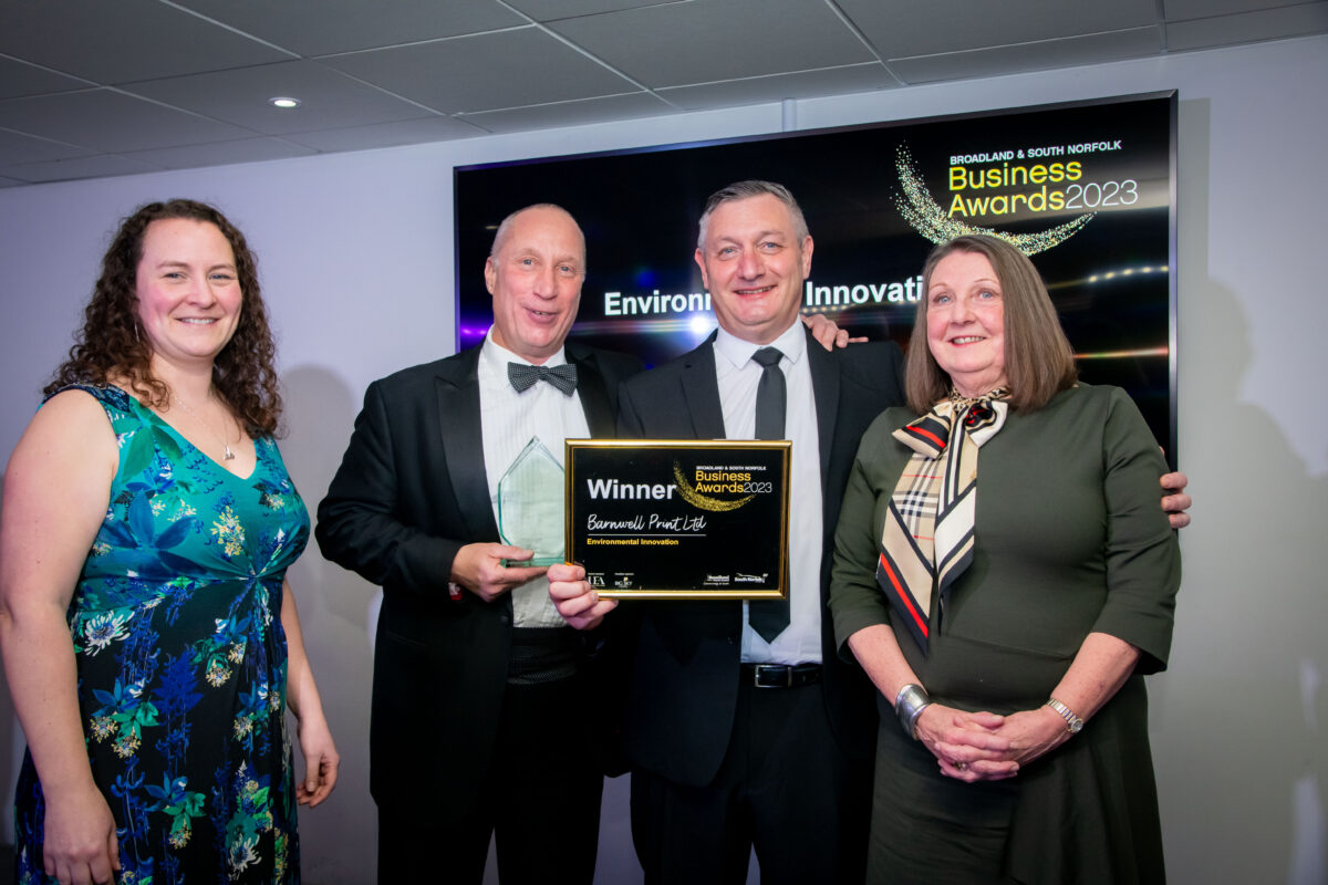 Congratulations on winning the Environmental Innovation category at the Broadland and South Norfolk Business Awards 2023
