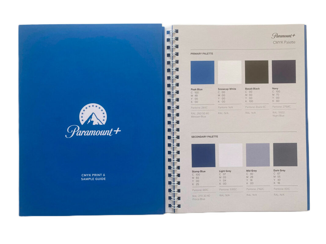 Paramount’s printed media guide serves to standardise and maintain consistent branding and messaging across all of a company's print communications and materials.